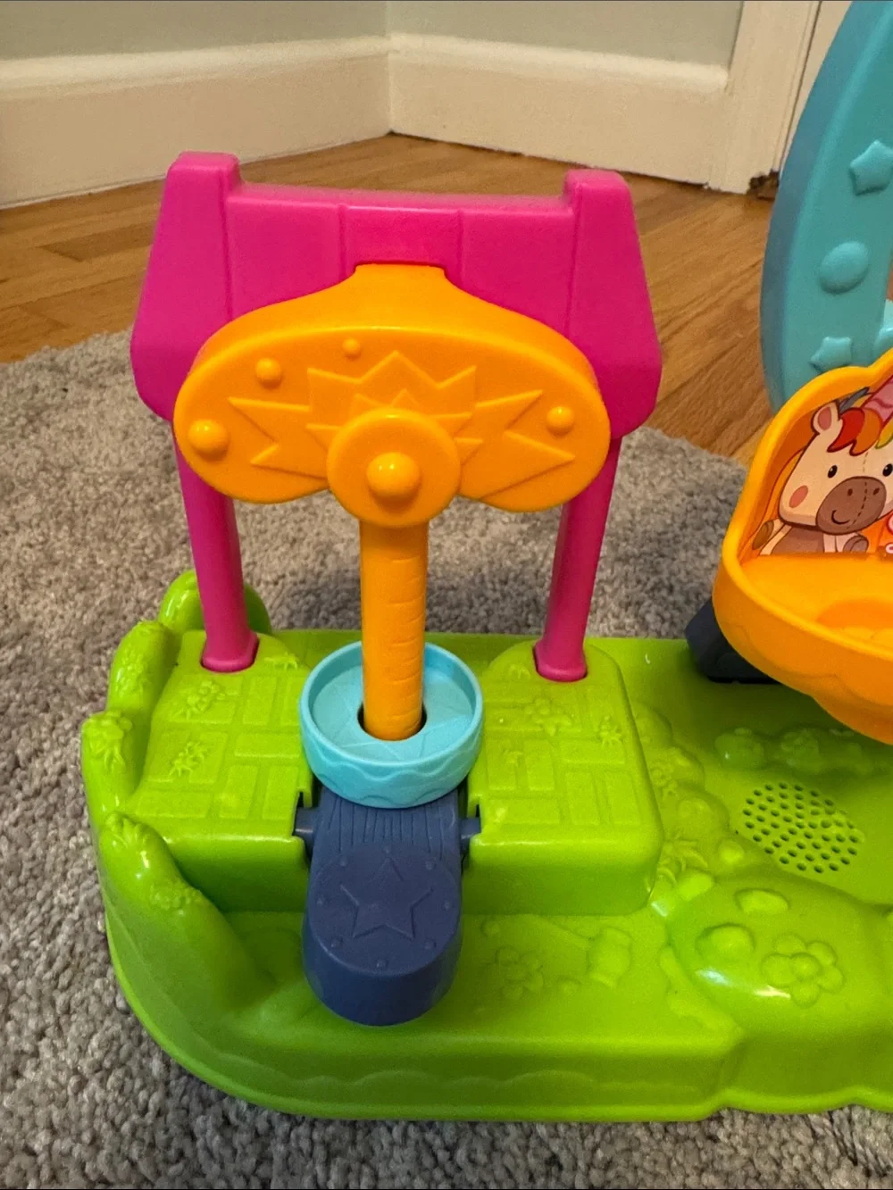 Fisher-Price Bright Teal, Pink, Orange and Red Ferris Wheel Activity Toy